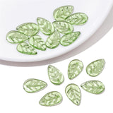 Maxbell 50Pcs Leaf Charms Decor Stylish Loose Beads for DIY Crafts Necklace Bracelet 1.1x1.8 cm Light Green
