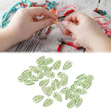 Maxbell 50Pcs Leaf Charms Decor Stylish Loose Beads for DIY Crafts Necklace Bracelet 1.1x1.8 cm Light Green