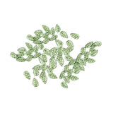 Maxbell 50Pcs Leaf Charms Decor Stylish Loose Beads for DIY Crafts Necklace Bracelet 1.1x1.8 cm Dark Green