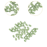 Maxbell 50Pcs Leaf Charms Decor Stylish Loose Beads for DIY Crafts Necklace Bracelet 1.1x1.8 cm Dark Green