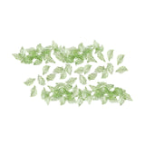 Maxbell 50Pcs Leaf Charms Decor Stylish Loose Beads for DIY Crafts Necklace Bracelet 1.1x1.9 cm Light Green