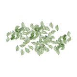 Maxbell 50Pcs Leaf Charms Decor Stylish Loose Beads for DIY Crafts Necklace Bracelet 1.1x1.9 cm Dark Green