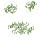 Maxbell 50Pcs Leaf Charms Decor Stylish Loose Beads for DIY Crafts Necklace Bracelet 1.1x1.9 cm Dark Green