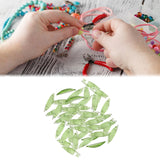 Maxbell 50Pcs Leaf Charms Decor Stylish Loose Beads for DIY Crafts Necklace Bracelet 2.3x0.65 cm Dark Green