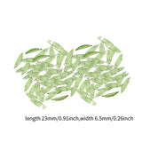 Maxbell 50Pcs Leaf Charms Decor Stylish Loose Beads for DIY Crafts Necklace Bracelet 2.3x0.65 cm Dark Green