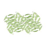 Maxbell 50Pcs Leaf Charms Decor Stylish Loose Beads for DIY Crafts Necklace Bracelet 2.3x0.65 cm Dark Green