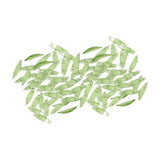 Maxbell 50Pcs Leaf Charms Decor Stylish Loose Beads for DIY Crafts Necklace Bracelet 2.3x0.65 cm Dark Green