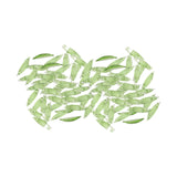 Maxbell 50Pcs Leaf Charms Decor Stylish Loose Beads for DIY Crafts Necklace Bracelet 2.3x0.65 cm Dark Green