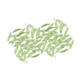 Maxbell 50Pcs Leaf Charms Decor Stylish Loose Beads for DIY Crafts Necklace Bracelet 2.3x0.65 cm Dark Green