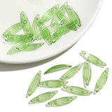Maxbell 50Pcs Leaf Charms Decor Stylish Loose Beads for DIY Crafts Necklace Bracelet 2.3x0.65 cm Dark Green