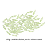 Maxbell 50Pcs Leaf Charms Decor Stylish Loose Beads for DIY Crafts Necklace Bracelet 2.3x0.65 cm Light Green