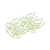 Maxbell 50Pcs Leaf Charms Decor Stylish Loose Beads for DIY Crafts Necklace Bracelet 2.3x0.65 cm Light Green