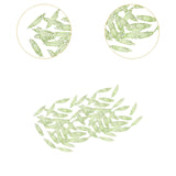 Maxbell 50Pcs Leaf Charms Decor Stylish Loose Beads for DIY Crafts Necklace Bracelet 2.3x0.65 cm Light Green