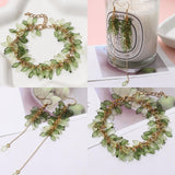 Maxbell 50Pcs Leaf Charms Decor Stylish Loose Beads for DIY Crafts Necklace Bracelet 2.3x0.65 cm Light Green