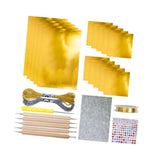 Maxbell Foil Sheet Kit for DIY Crafts Engraving Embossing Multipurpuse 0.07 mm Thick Gold