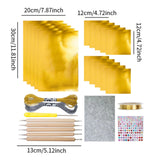 Maxbell Foil Sheet Kit for DIY Crafts Engraving Embossing Multipurpuse 0.07 mm Thick Gold