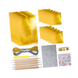 Maxbell Foil Sheet Kit for DIY Crafts Engraving Embossing Multipurpuse 0.07 mm Thick Gold