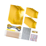 Maxbell Foil Sheet Kit for DIY Crafts Engraving Embossing Multipurpuse 0.07 mm Thick Gold