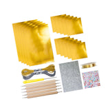 Maxbell Foil Sheet Kit for DIY Crafts Engraving Embossing Multipurpuse 0.07 mm Thick Gold