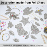 Maxbell Foil Sheet Kit for DIY Crafts Engraving Embossing Multipurpuse 0.07 mm Thick Argent