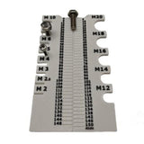Maxbell Screw Bolt Measuring Tool Mechanical Engineers Plumbers Garage Screw Measure