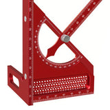 Maxbell 3D Multi Angle Measuring Ruler Measurement for Carpenters Office Enthusiasts Red