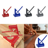 Maxbell 3D Multi Angle Measuring Ruler Measurement for Carpenters Office Enthusiasts Red