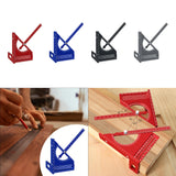Maxbell 3D Multi Angle Measuring Ruler Measurement for Carpenters Office Enthusiasts Red
