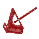 Maxbell 3D Multi Angle Measuring Ruler Measurement for Carpenters Office Enthusiasts Red