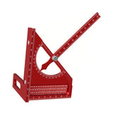 Maxbell 3D Multi Angle Measuring Ruler Measurement for Carpenters Office Enthusiasts Red