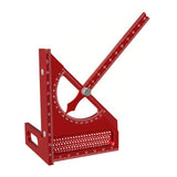 Maxbell 3D Multi Angle Measuring Ruler Measurement for Carpenters Office Enthusiasts Red