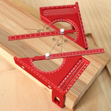 Maxbell 3D Multi Angle Measuring Ruler Measurement for Carpenters Office Enthusiasts Red