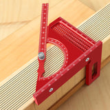 Maxbell 3D Multi Angle Measuring Ruler Measurement for Carpenters Office Enthusiasts Red
