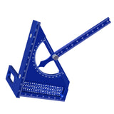 Maxbell 3D Multi Angle Measuring Ruler Measurement for Carpenters Office Enthusiasts Blue