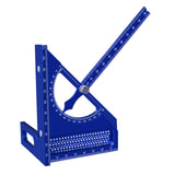 Maxbell 3D Multi Angle Measuring Ruler Measurement for Carpenters Office Enthusiasts Blue