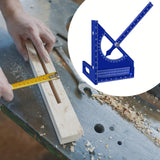 Maxbell 3D Multi Angle Measuring Ruler Measurement for Carpenters Office Enthusiasts Blue