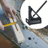 Maxbell 3D Multi Angle Measuring Ruler Measurement for Carpenters Office Enthusiasts Black