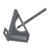 Maxbell 3D Multi Angle Measuring Ruler Measurement for Carpenters Office Enthusiasts Gray