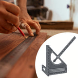 Maxbell 3D Multi Angle Measuring Ruler Measurement for Carpenters Office Enthusiasts Gray