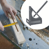 Maxbell 3D Multi Angle Measuring Ruler Measurement for Carpenters Office Enthusiasts Gray