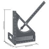 Maxbell 3D Multi Angle Measuring Ruler Measurement for Carpenters Office Enthusiasts Gray