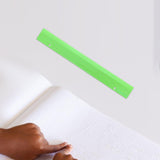 Maxbell Braille School Braille Ruler Sturdy Learning Supplies for Office School Home Green