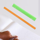Maxbell Braille School Braille Ruler Sturdy Learning Supplies for Office School Home Green