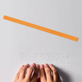 Maxbell Braille School Braille Ruler Sturdy Learning Supplies for Office School Home Orange