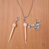 Maxbell Mini Crochet Hook with Cover Lightweight Portable for Thread Sewing Trimming