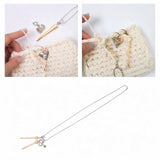 Maxbell Mini Crochet Hook with Cover Lightweight Portable for Thread Sewing Trimming