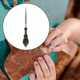 Maxbell Vintage Sewing Awl Metal Embroidery Awl for Stitching Cross Stitch DIY Craft