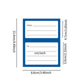 Maxbell 200Pcs Handwriting Blank Address Shipping Labels for Office Package Birthday blue