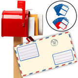Maxbell 200Pcs Handwriting Blank Address Shipping Labels for Office Package Birthday blue