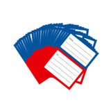 Maxbell 200Pcs Handwriting Blank Address Shipping Labels for Office Package Birthday blue and red